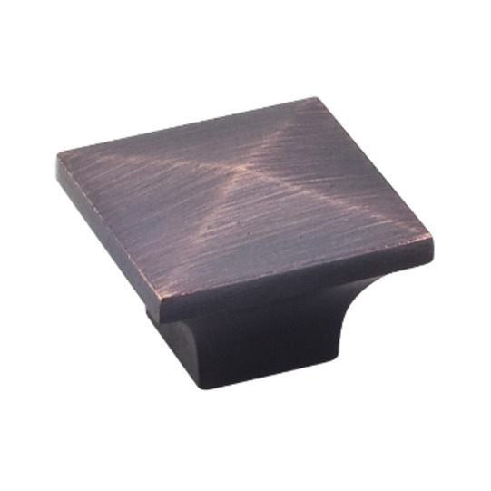 1 1/4in. Overall Length Zinc Diecast Cabinet Knob Brushed Oil Rubbed Bronze